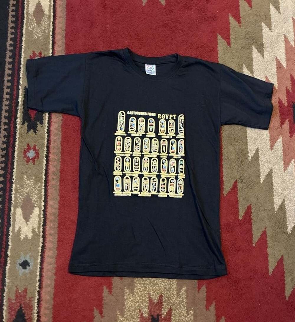 Levant Cartouches From Egypt Black Graphic T-Shirt Medium